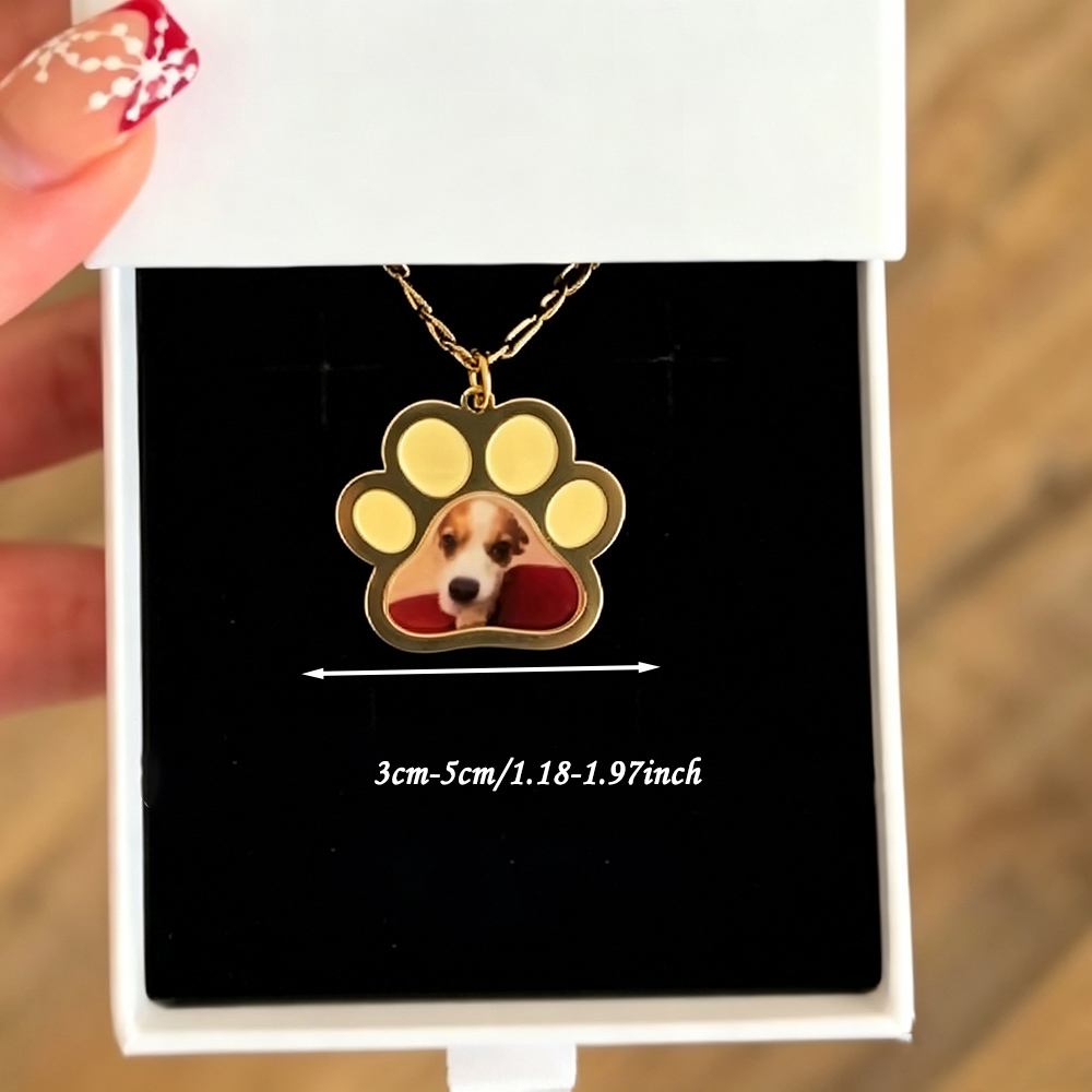 Kalung Foto Cetak Warna Cakar  - Pet Portrait Custom ulasan dan harga
