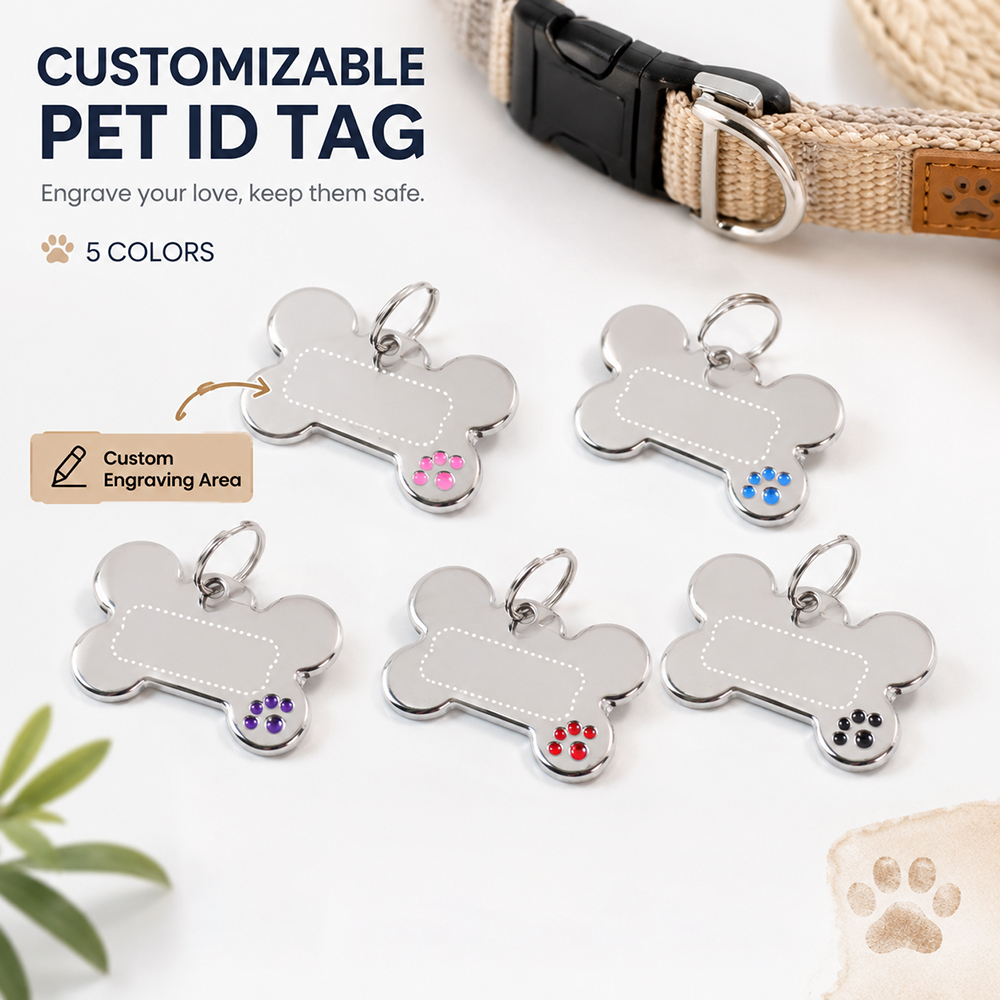 Tag Anjing Bentuk Tulang denga - Pet Portrait Custom ulasan dan harga