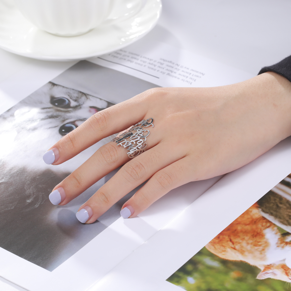 Cincin Nama Ganda Kustom untuk - Initial Ring Custom ulasan dan harga