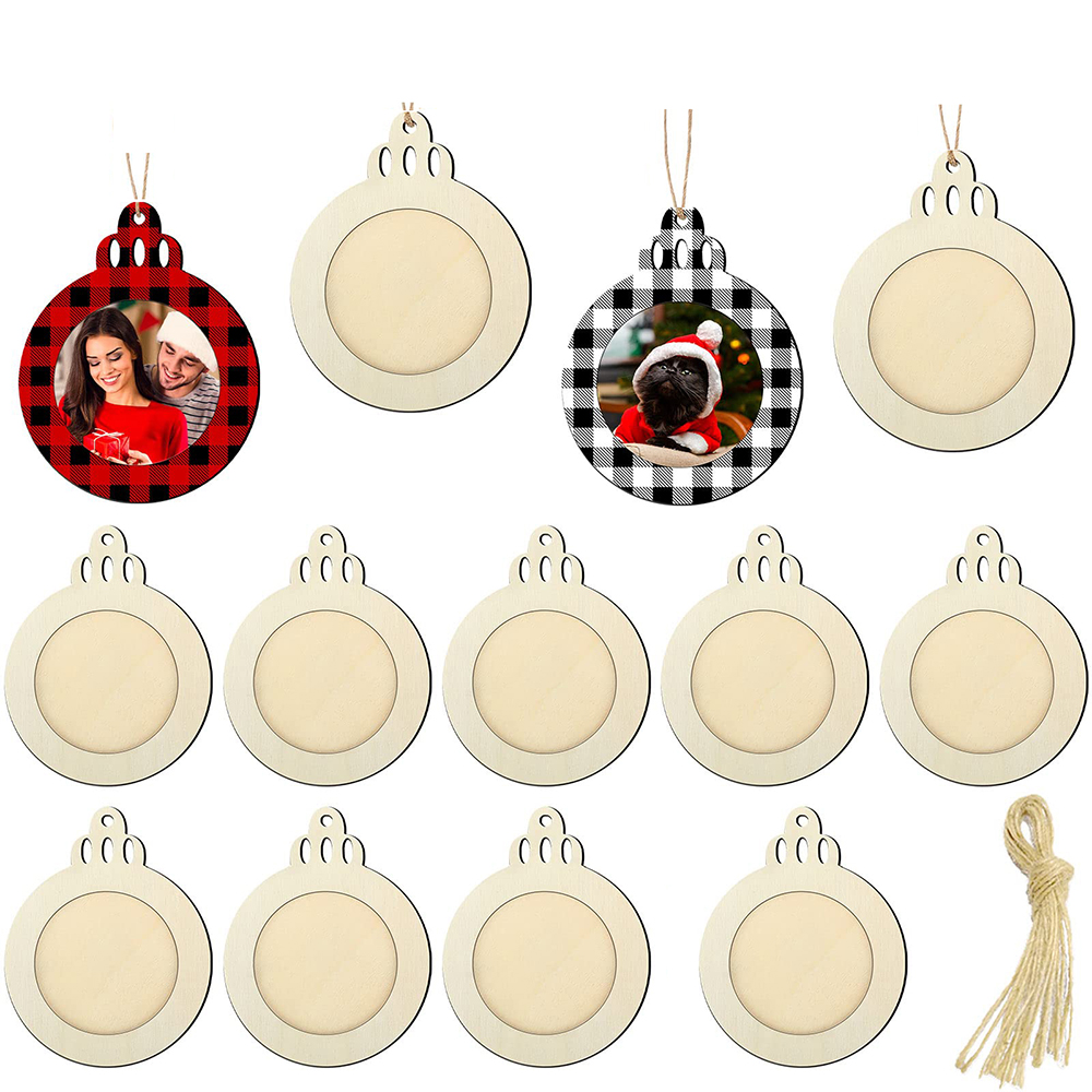 10 Buah Ornamen Bingkai Foto N - Engraved Wood Frame ulasan dan harga